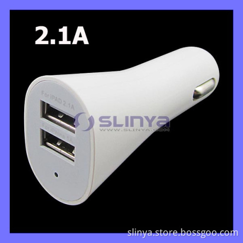 for iPad Car Charger 2.1A Dual 2 Port Tablet Auto USB Power Adapter